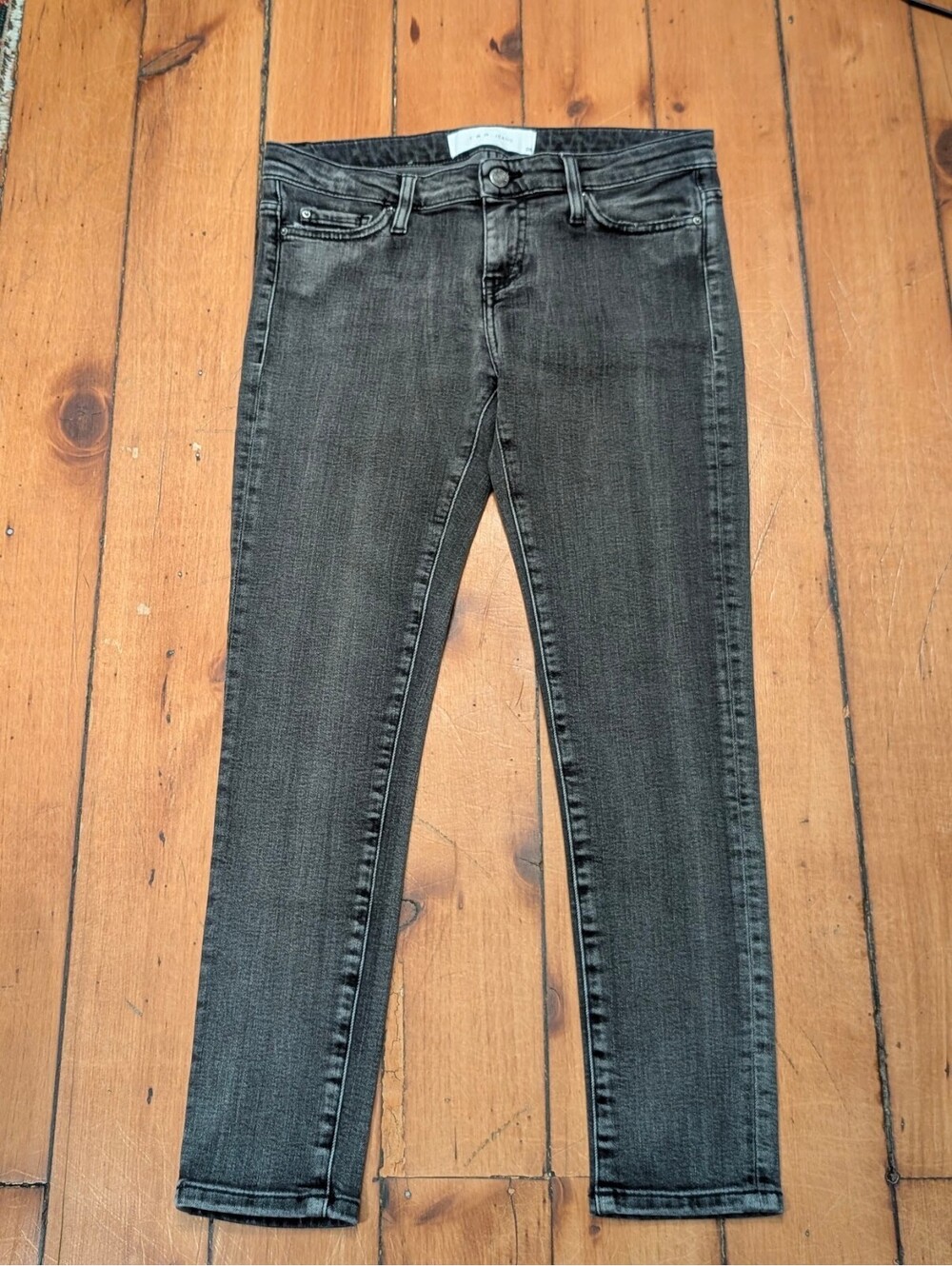NWT IRO ALYSON CROPPED SKINNY JEANS CHARCOAL BLACK WASH | SIZE 28 | ROCK CHIC